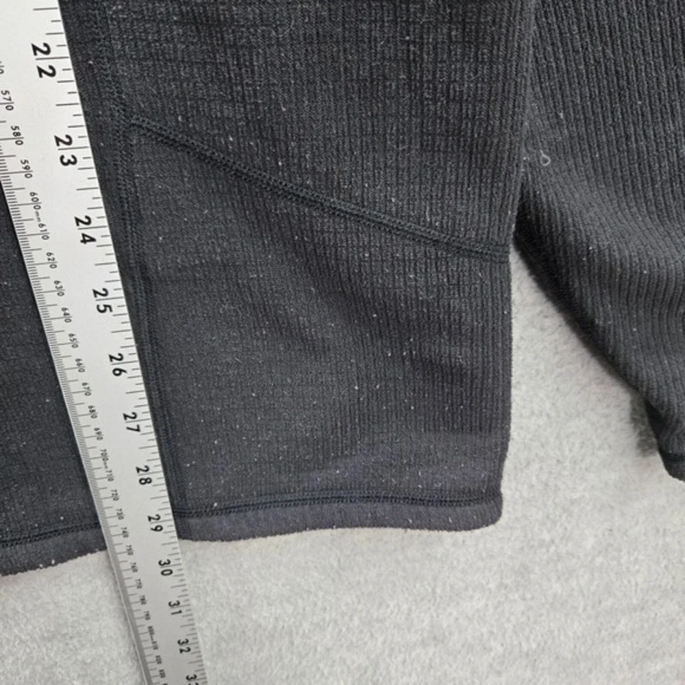 the North Face Men Sweater XL‎ Black Fleece Lined Logo 1/4 Zip Mock Neck